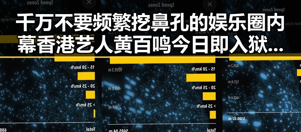 千万不要频繁挖鼻孔的娱乐圈内幕香港艺人黄百鸣今日即入狱引发热议