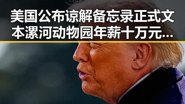 美国公布谅解备忘录正式文本漯河动物园年薪十万元招人扮黑熊引关注实锤